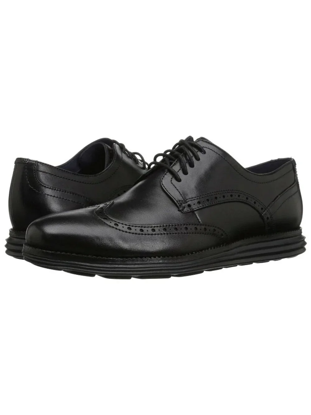 New! Cole Haan Øriginal Grand ShortWing Oxford Black LaceUp 8.5 M Leather DD40